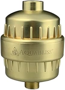 AquaBliss High Output Revitalizing Shower Filter - Reduces Dry Itchy Skin, Dandruff, Eczema, and Dramatically Improves The Condition of Your Skin, Hair and Nails - Brushed Nickel (SF100-BN) AquaBliss