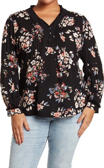 блузка с длинным рукавом с цветочным принтом American Rag