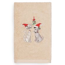 Linum Home Textiles Christmas Cute Couple Embroidered Luxury Turkish Cotton Hand Towel Linum Home
