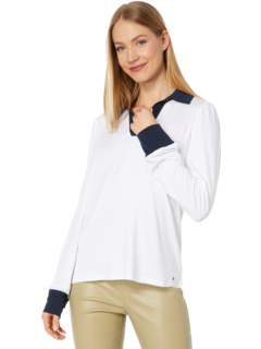 Женская блузка Tommy Hilfiger с длинным рукавом и воротником-стойкой Tommy Hilfiger