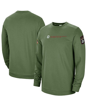 Мужская оливковая толстовка с пуловером в стиле милитари Ohio State Buckeyes Nike