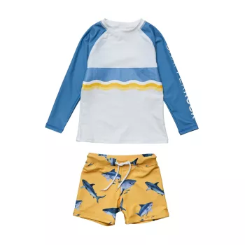 Детский усилитель; Комплект для плавания Little Boy's Sunrise Shark из 2 предметов Snapper Rock