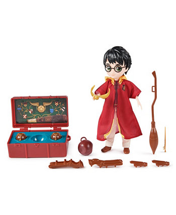 Harry Potter, 8-дюймовый подарочный набор кукол Гарри Поттера для квиддича с халатом и 9 аксессуарами для кукол, 11 предметов Wizarding World