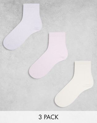 Три пары разноцветных носков с вереском до щиколотки ASOS DESIGN ASOS DESIGN