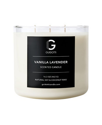 Свеча с ароматом ванили и лаванды, 3 фитиля, 16,3 унции Guidotti Candle