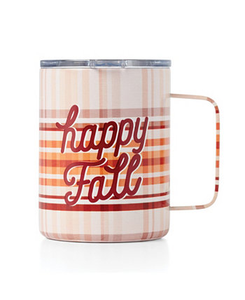 Изолированная кофейная кружка Happy Fall в клетку, 16 унций Cambridge