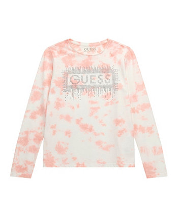 Детская Футболка GUESS Для девочек Tie Dye Long Sleeve T-Shirt GUESS