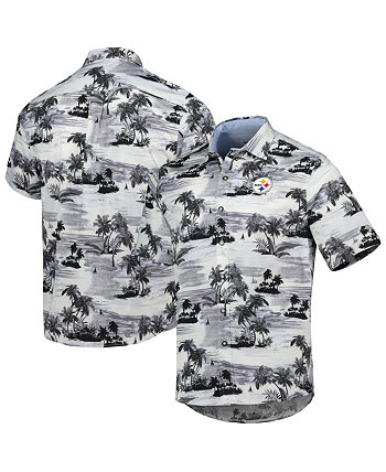 Рубашка мужская черная Pittsburgh Steelers Sport Tropical Horizons на пуговицах Tommy Bahama