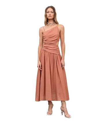 Women's Ruched Cut-Out Midi Dress MOON RIVER