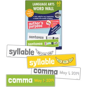 Carson Dellosa Language Arts Word Wall Bulletin Board Set (60 cards) CD CARSON-DELLOSA PUBLISHING GROUP