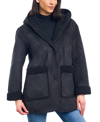 Женское Пальто с Капюшоном из Искусственной Овчины Lucky Brand Lucky Brand