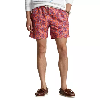 Купальные шорты с абстрактным цветочным принтом Polo Ralph Lauren