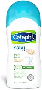 Cetaphil Baby Daily Lotion with Organic Calendula, NEW 13.5 fl oz, Vitamin E, Sweet Almond & Sunflower Oils, Mineral Oil Free, Paraben Free, Dermatologist Tested, Clinically Proven for Sensitive Skin Cetaphil