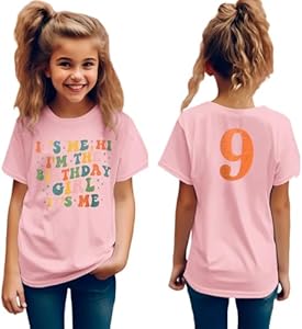 It’s Me I’m The Birthday Girl Shirts Toddler Kids Girls Birthday Tees T-Shirt Party Outfits Tops 5-12 Years Ag Aguu