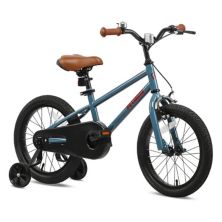 Детский велосипед Petimini в стиле BMX с тренировочными колесами, 16 дюймов, для детей 4–7 лет, серый Petimini
