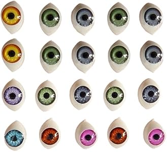 EXCEART 100pcs Craft Fake Eyes Toy Eyes Half Oval Doll Eyes Scary Eyes Puppet Eyes Flatback Jewelry Beads Glass Dragon Eye Safety Eyes Craft Doll Eyes Toys Eyeballs Toy Bear Manual Exceart