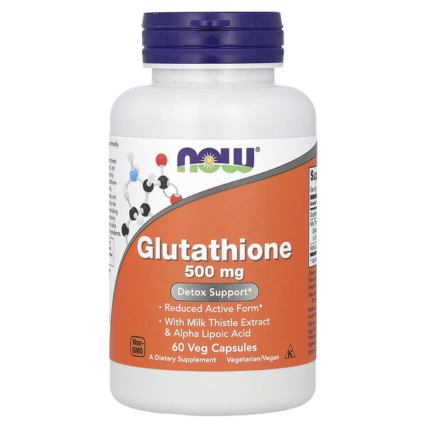 L-Глутатион, 500 мг - 60 растительных капсул - NOW Foods NOW Foods