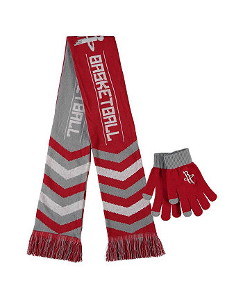 Красный комбинированный комплект из перчаток и шарфа Houston Rockets для мужчин и женщин FOCO