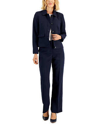 Heathered Five-Button Jacket & Kate Pants, Regular and Petite Sizes Le Suit
