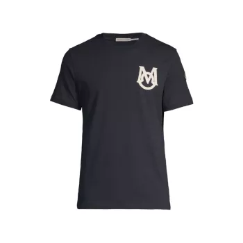 Мужская хлопковая футболка Moncler с логотипом Moncler