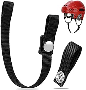 Hockey Helmet Chin Strap with Single Strengthened Snap Ice Hockey Chin Strap Replacement Parts Loop Repair Kit CloceanBrand