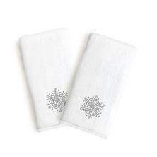 Роскошные двухкомпонентные полотенца для рук Linum Home Textiles Snowflake Holiday вышитые Linum Home