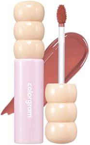 COLORGRAM Fruity Glass Tint Pearl Gloss | Lip Plumper | Glossy Transparent Dewy Lip Gloss with subtle Pink Glitter, Buildable & Blendable for Glowing, Sparkling effect 0.11 Oz. Colorgram