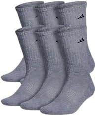 adidas Men's Athletic Cushioned Crew Socks with Arch Compression (6 Pairs) Adidas