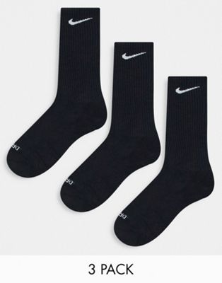 Три пары черных носков унисекс с амортизацией Nike Training Everyday Plus Cushioned Nike