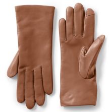 Женские кожаные перчатки с кашемировой подкладкой, совместимые с сенсорным экраном Lands' End