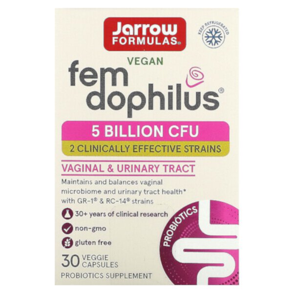 Vegan Fem Dophilus, 5 миллиардов КОЕ, 30 растительных капсул - Jarrow Formulas Jarrow Formulas