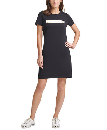 dkny logo t shirt dress