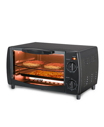 Toaster Oven, Pizza Oven with Toast, Bake, Broil, Keep Warm, 4 Slice Toaster with Top Bottom Heaters, 9" Pizza Cooker for Kitchen Countertop Commerical Chef