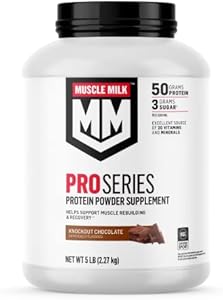 Muscle Milk Pro Series Protein Powder (Порошок) Supplement,Knockout Chocolate,2 Pound,11 Servings (Порции),50g Protein,3g Sugar,20 Vitamins & Minerals,NSF Certified for Sport,Workout Recovery,Packaging May Vary Muscle Milk