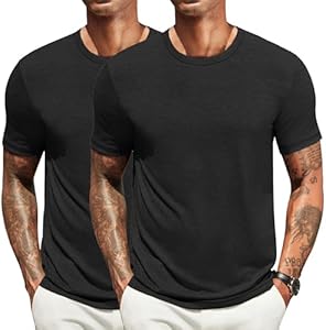 COOFANDY Men's T Shirts Short Sleeve Soft Crew Neck Lightweight Tee Shirts Casual Summer Basic Tops Coofandy