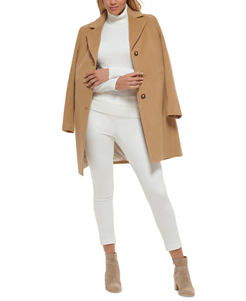 Женское однобортное пальто из шерстяного смесового материала Calvin Klein Calvin Klein