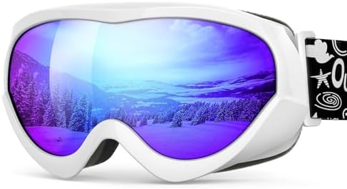 OutdoorMaster Kids Ski Goggles - Helmet Compatible Snow Goggles for Boys & Girls with 100% UV Protection OutdoorMaster