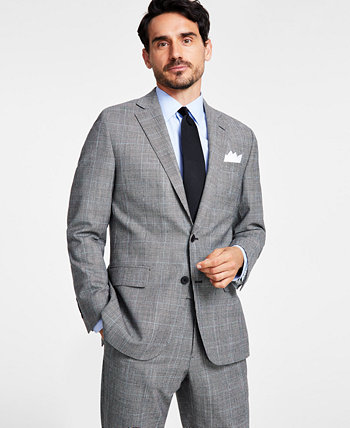 Men's Classic-Fit Plaid Wool-Blend Stretch Suit Jacket Brooks Brothers