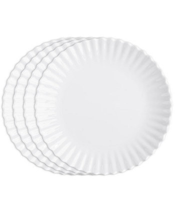 Набор обеденных тарелок Patio Luxe Lightweight 11 дюймов / 4 Q Squared