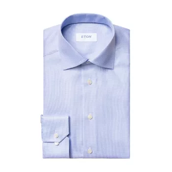 Классическая рубашка современного кроя с узором гусиные лапки Eton