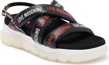 Сандалии из искусственной кожи с логотипом LOVE Moschino