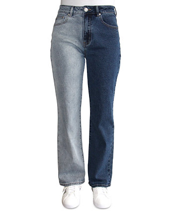 Crave Fame Juniors' Two-Tone Jeans Almost Famous