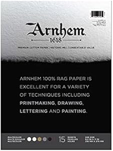 Блокнот для печати Arnhem 1618 от Speedball, 21x28 см, 15 листов, высочайшее качество, 100% без кислот и из лоскутной бумаги Speedball