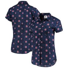 Женская рубашка на пуговицах с цветочным рисунком FOCO Royal Chicago Cubs FOCO