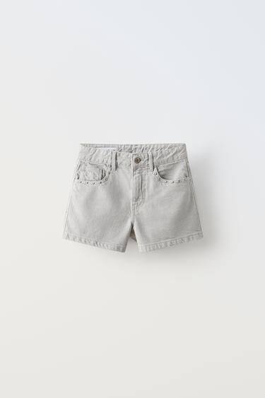  Повседневные шорты ZARA KIDS STUD TRIM SHORTS ZARA - ZARA KIDS