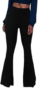 Herose Tall Ladies Soft Flared Leggings Pants Floor Length S-2XL Herose