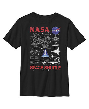 Boy's Space Shuttle Schematic Details  Child T-Shirt NASA