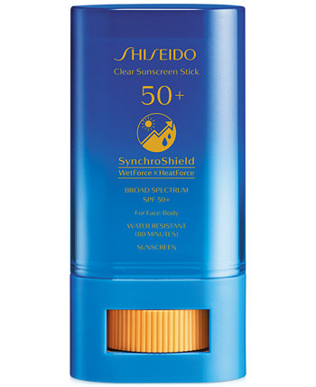 Солнцезащитный стик Clear Sunscreen Stick SPF 50+, 20 г Shiseido
