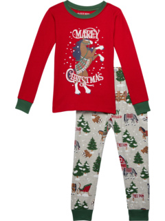 Рождественский пижамный комплект с аппликацией в стиле кантри (для малышей/маленьких детей/больших детей) Little Blue House by Hatley Kids
