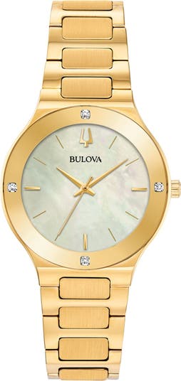 Часы Futuro Millennia Gold Tone, 32 мм Bulova
